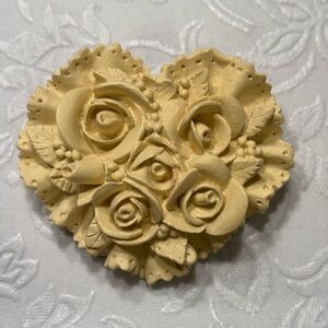 Hallmark Floral Heart Brooch